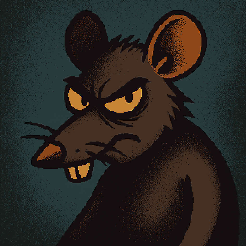 Rat with hair over egg